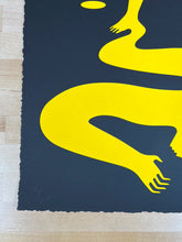 Cleon Peterson - On the Shady Side of the Street (black on yellow) 2021