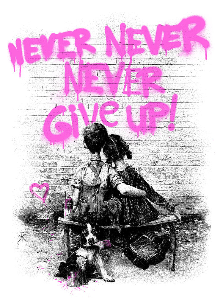 Mr. Brainwash - Don't (Never) Give Up 2020 Pink
