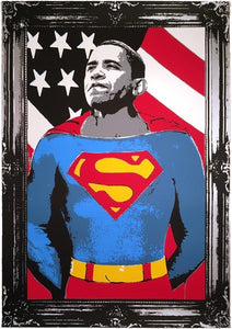 Mr. Brainwash - Obama Superman 2008 Silver